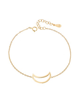 Βραχιόλι SENZA Επίχρυσο Ασήμι 925 Geometric Series Half Moon - SSR4369GD