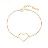 Βραχιόλι SENZA Επίχρυσο Ασήμι 925 Geometric Series Heart - SSR4372GD