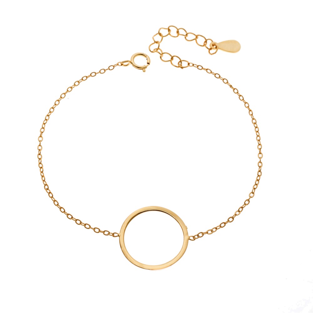 Βραχιόλι SENZA Επίχρυσο Ασήμι 925 Geometric Series Cyrcle - SSR4375GD