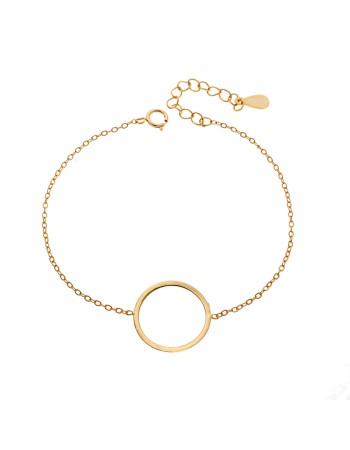 Βραχιόλι SENZA Επίχρυσο Ασήμι 925 Geometric Series Cyrcle - SSR4375GD