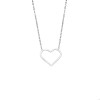 Κολιέ SENZA Rhodium Plated Ασήμι 925 Geometric Series Heart - SSR4379SR