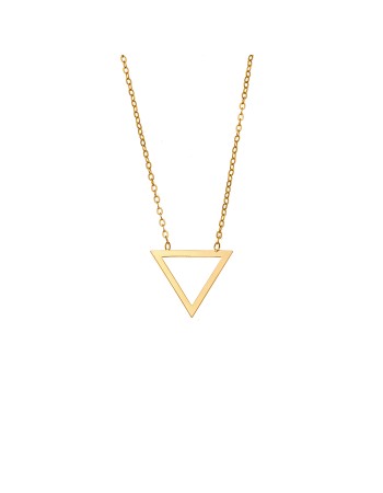 Κολιέ SENZA Επίχρυσο Ασήμι 925 Geometric Series Triangle - SSR4380GD