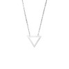 Κολιέ SENZA Rhodium Plated Ασήμι 925 Geometric Series Triangle - SSR4380SR