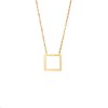Κολιέ SENZA Επίχρυσο Ασήμι 925 Geometric Series Square - SSR4382GD