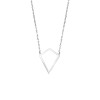 Κολιέ SENZA Rhodium Plated Ασήμι 925 Geometric Series Diamond - SSR4383SR