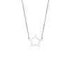 Κολιέ SENZA Rhodium Plated Ασήμι 925 Geometric Series Star - SSR4385SR