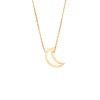Κολιέ SENZA Επίχρυσο Ασήμι 925 Geometric Series Half Moon - SSR4386GD