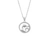 Κολιέ SENZA Rhodium Plated Ασήμι 925 Δελφίνι σε Κύκλο - SSR4387SR