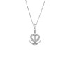 Κολιέ SENZA Rhodium Plated Ασήμι 925 Άγκυρα με Καρδιά - SSR4399SR