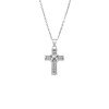 Κολιέ SENZA Rhodium Plated Ασήμι 925 Σταυρός με Ζιργκόν - SSR4426SR