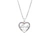 Κολιέ SENZA Rhodium Plated Ασήμι 925 Καρδιά Love Rainbow - SSR4442SR