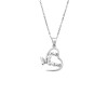 Κολιέ SENZA Rhodium Plated Ασήμι 925 Καρδιά Love - SSR4443SR