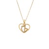Κολιέ SENZA Gold Plated Ασήμι 925 Καρδιά Πατουσάκι - SSR4446GD