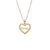 Κολιέ SENZA Gold Plated Ασήμι 925 Καρδιά Mama - SSR4447GD