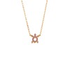 Κολιέ SENZA Χελώνα Gold Plated Ασήμι 925 Double Face Pink - SSR4456GPK
