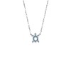 Κολιέ SENZA Χελώνα Rhodium Plated Ασήμι 925 Double Face Turquoise - SSR4456STQ