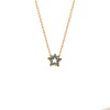 Κολιέ SENZA Αστεράκι Gold Plated Ασήμι 925 Double Face Turquoise - SSR4457GTQ
