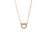 Κολιέ SENZA Καρδιά Gold Plated Ασήμι 925 Double Face Pink - SSR4458GPK