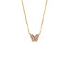 Κολιέ SENZA Πεταλούδα Gold Plated Ασήμι 925 Double Face Rainbow - SSR4459GMU