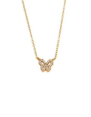 Κολιέ SENZA Πεταλούδα Gold Plated Ασήμι 925 Double Face Pink - SSR4459GPK