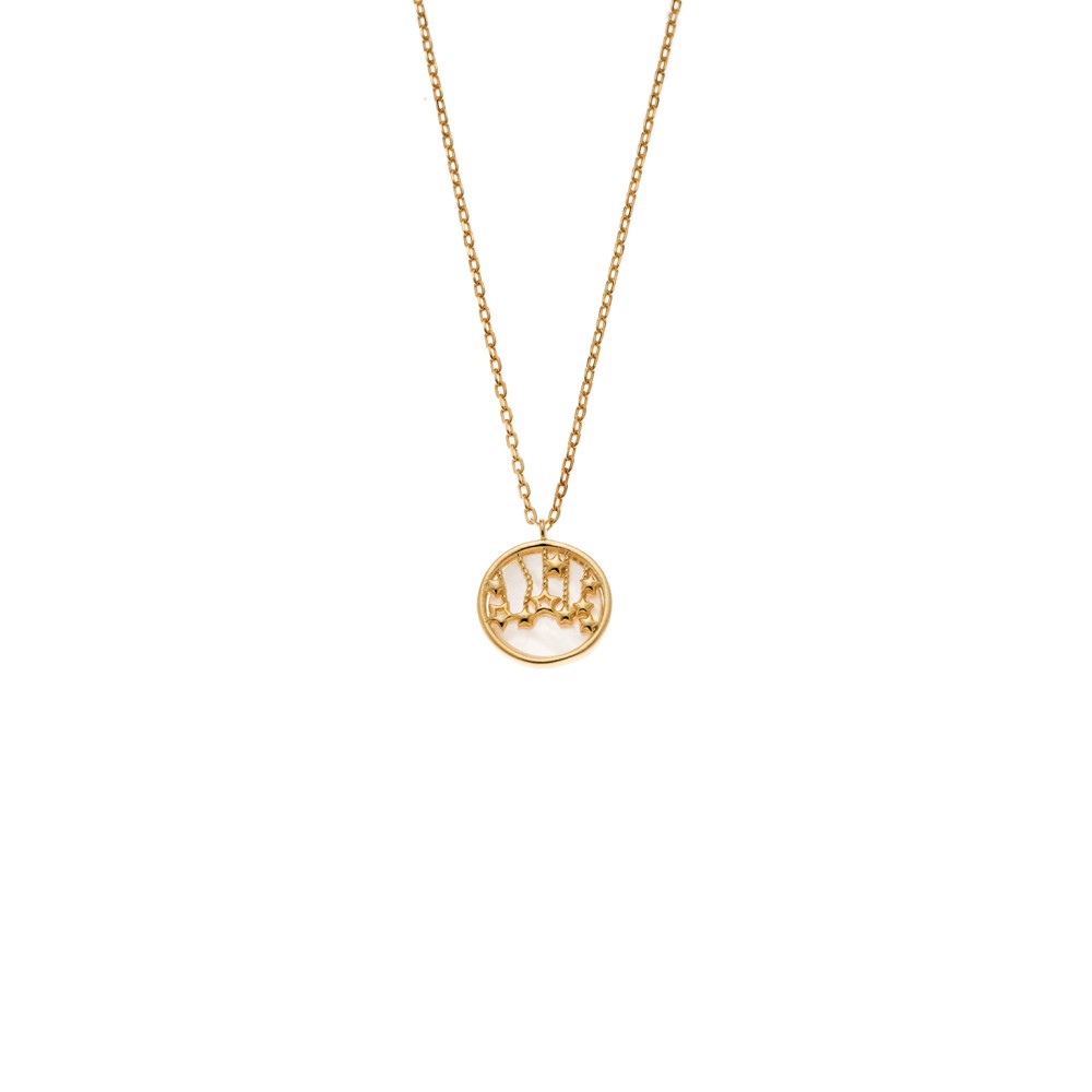 Κολιέ SENZA Gold Plated Ασήμι 925 με Φίλντισι - SSR4466GD