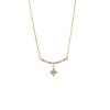 Κολιέ SENZA Λουλουδάκι Gold Plated Ασήμι 925 με Φίλντισι - SSR4491GD