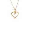 Κολιέ SENZA Καρδούλα Gold Plated Ασήμι 925 - SSR4504GD