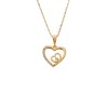 Κολιέ SENZA Καρδούλα Gold Plated Ασήμι 925 - SSR4506GD