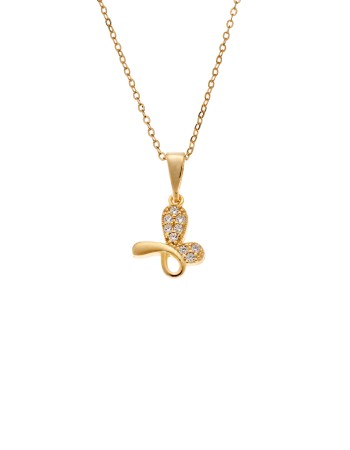 Κολιέ SENZA Πεταλούδα Gold Plated Ασήμι 925 - SSR4510GD