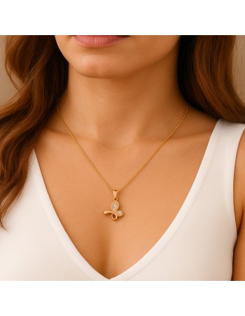 Κολιέ SENZA Πεταλούδα Gold Plated Ασήμι 925 - SSR4510GD