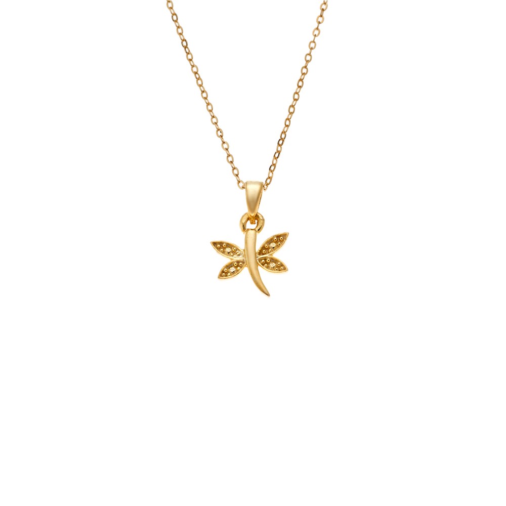 Κολιέ SENZA Πεταλούδα Gold Plated Ασήμι 925 - SSR4511GD