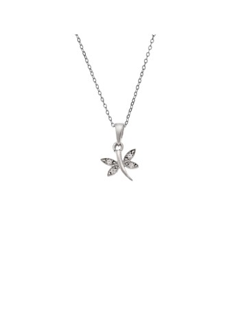 Κολιέ SENZA Πεταλούδα Rhodium Plated Ασήμι 925 - SSR4511SR