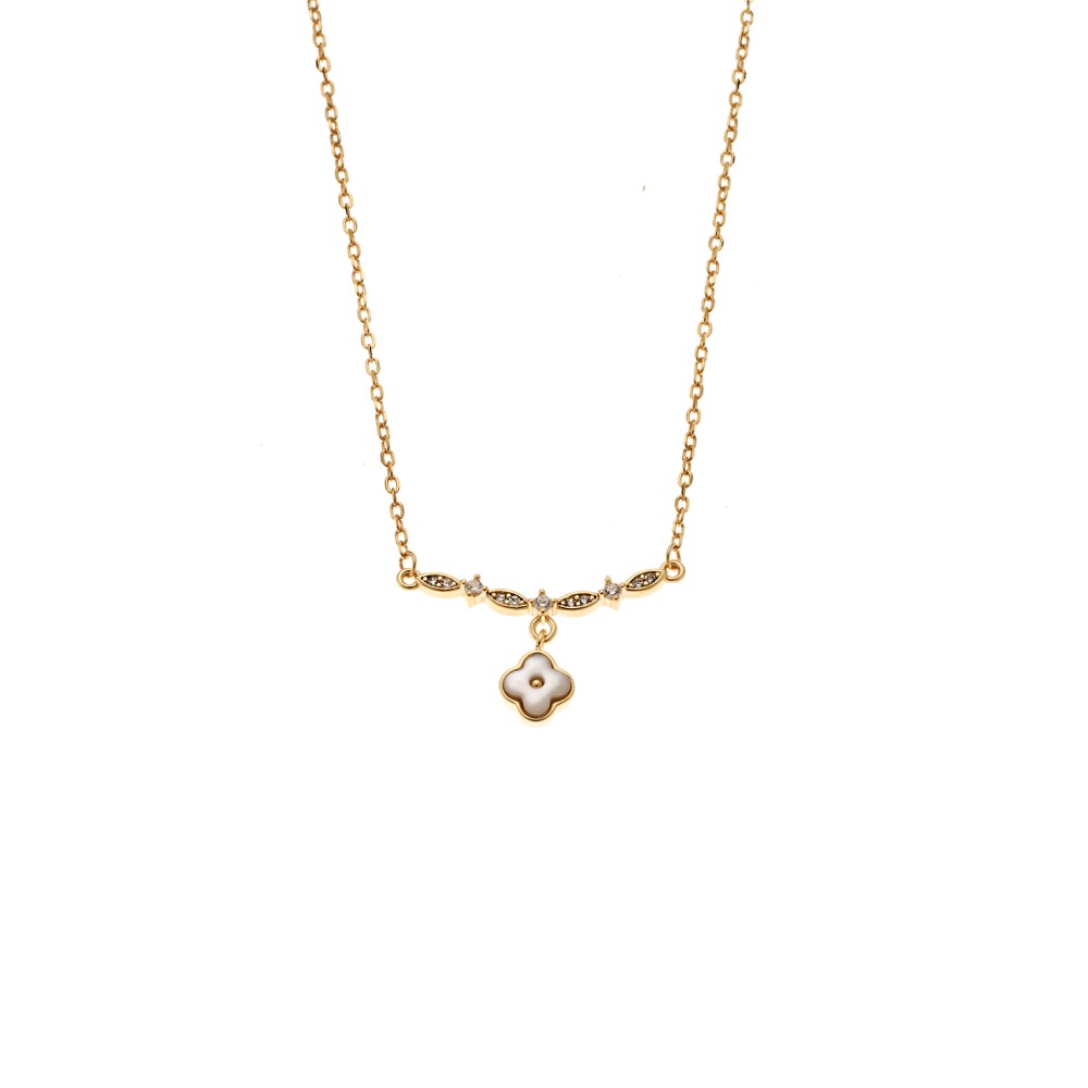 Κολιέ SENZA Gold Plated Ασήμι 925 με Φίλντισι - SSR4512GD