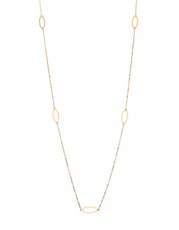 Κολιέ Μακρύ SENZA Επιχρυσωμένο Ασήμι 925 Οβάλ - SSR4515GD