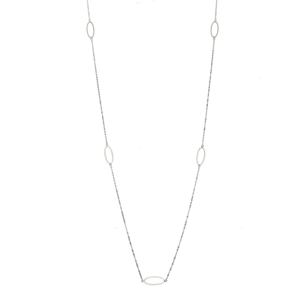 Κολιέ Μακρύ SENZA Ασήμι 925 Οβάλ - SSR4515SR