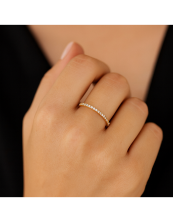 Δαχτυλίδι Senza επιχρυσωμένο ασήμι 925, βεράκι με ζιργκον - SSR4516GD