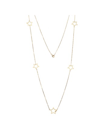 Κολιέ Μακρύ SENZA Επιχρυσωμένο Ασήμι 925 Αστέρι - SSR4517GD