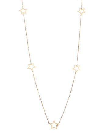 Κολιέ Μακρύ SENZA Επιχρυσωμένο Ασήμι 925 Αστέρι - SSR4517GD
