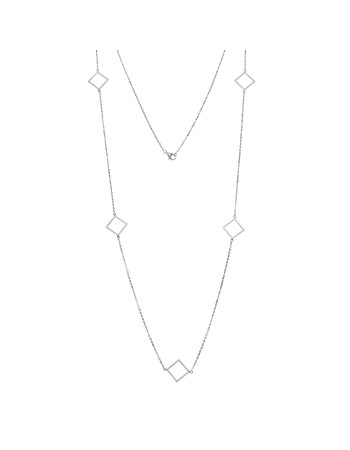 Κολιέ Μακρύ SENZA Ασήμι 925 Ρόμβος - SSR4518SR