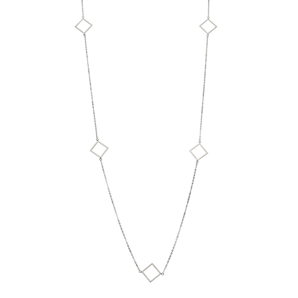Κολιέ Μακρύ SENZA Ασήμι 925 Ρόμβος - SSR4518SR