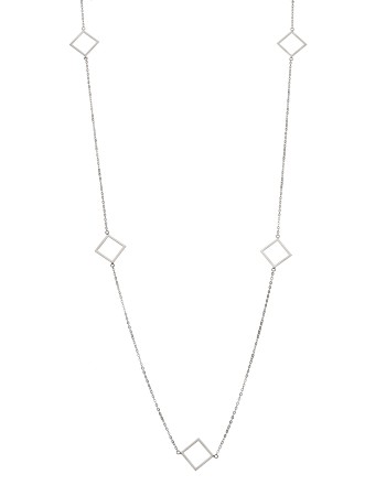 Κολιέ Μακρύ SENZA Ασήμι 925 Ρόμβος - SSR4518SR