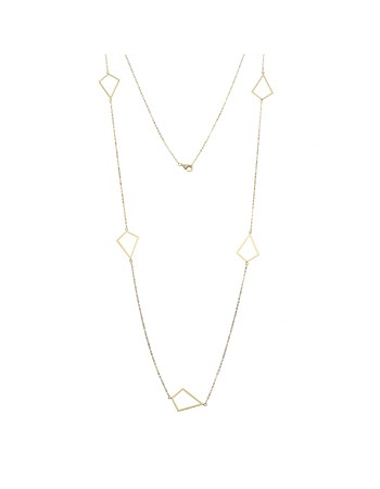 Κολιέ Μακρύ SENZA Επιχρυσωμένο Ασήμι 925 Διαμάντι - SSR4519GD