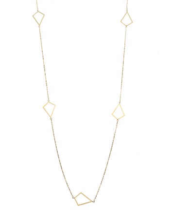 Κολιέ Μακρύ SENZA Επιχρυσωμένο Ασήμι 925 Διαμάντι - SSR4519GD