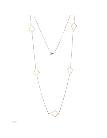 Κολιέ Μακρύ SENZA Επιχρυσωμένο Ασήμι 925 Διαμάντι - SSR4519SG