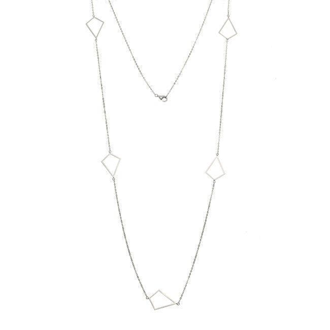 Κολιέ Μακρύ SENZA Ασήμι 925 Διαμάντι - SSR4519SR