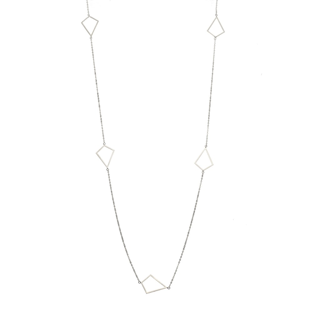 Κολιέ Μακρύ SENZA Ασήμι 925 Διαμάντι - SSR4519SR