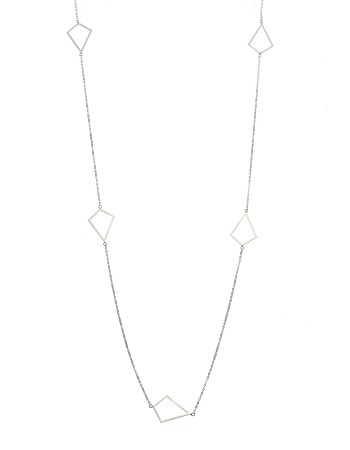 Κολιέ Μακρύ SENZA Ασήμι 925 Διαμάντι - SSR4519SR