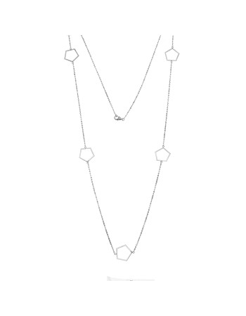 Κολιέ Μακρύ SENZA Ασήμι 925 Πολύγωνο - SSR4520SR