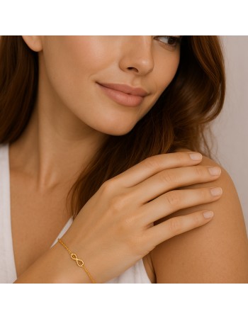 Βραχιόλι Γυναικείο Senza από επιχρυσωμένο ασήμι 925, άπειρο - SSR4599GD