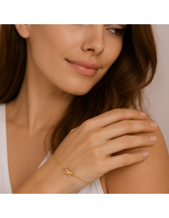 Βραχιόλι Γυναικείο Senza από επιχρυσωμένο ασήμι 925, πεταλούδα - SSR4600GD